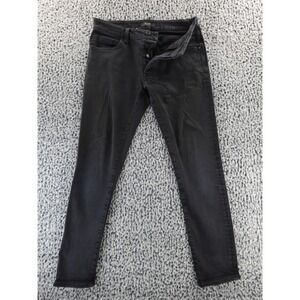 NEUW Mens Black Button Fly Slim Fit Jeans Size 32